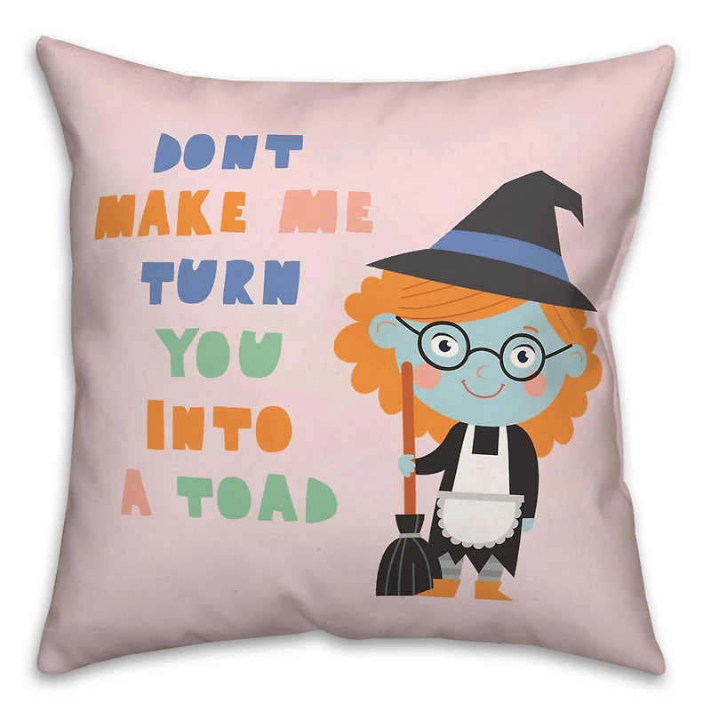 Witch Girl Spell Throw Pillow