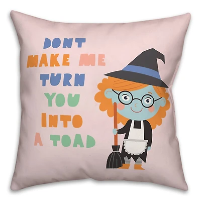 Witch Girl Spell Throw Pillow