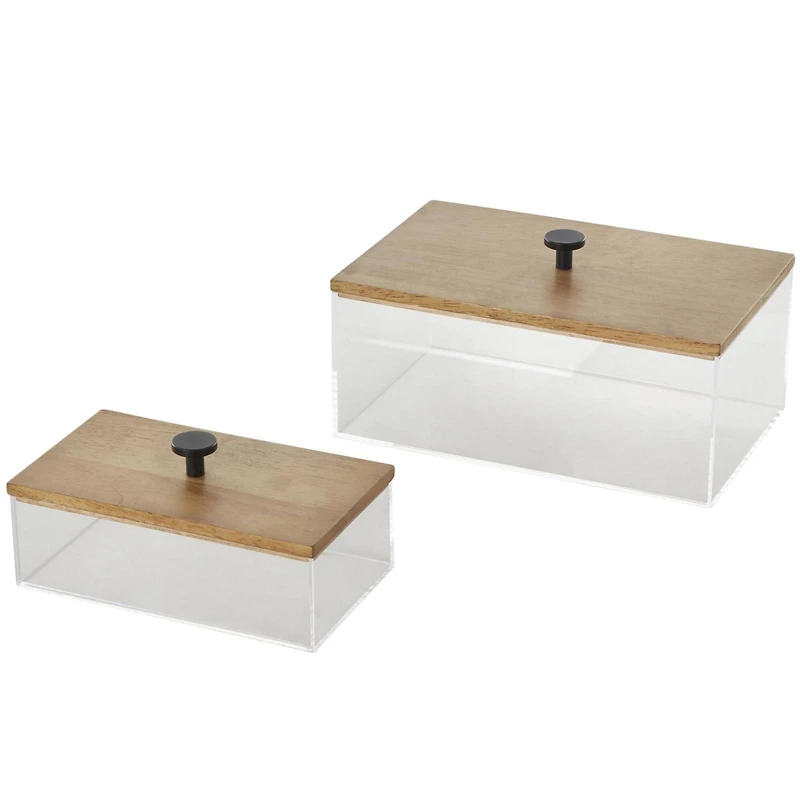 Clear Acrylic Plastic Box Set with Lids