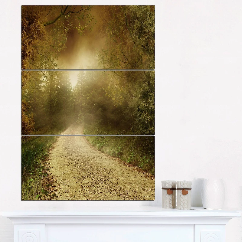 Designart - Country Road Through Fall Scenery