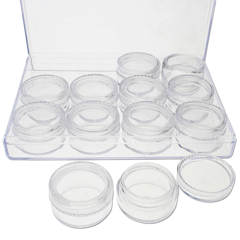 The Beadsmith® 5'' x 4'' x 1'' Clear Storage Box with Jars
