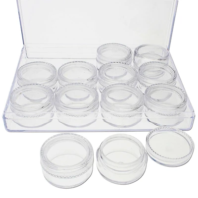 The Beadsmith® 5'' x 4'' x 1'' Clear Storage Box with Jars