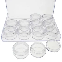 The Beadsmith® 5'' x 4'' x 1'' Clear Storage Box with Jars