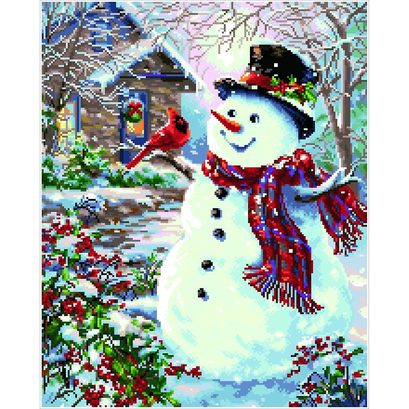 Diamond Dotz® Intermediate Snowman & Feathered Friend Diamond Facet Art Kit
