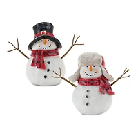 6" Snowman with Scarf Figurine Set