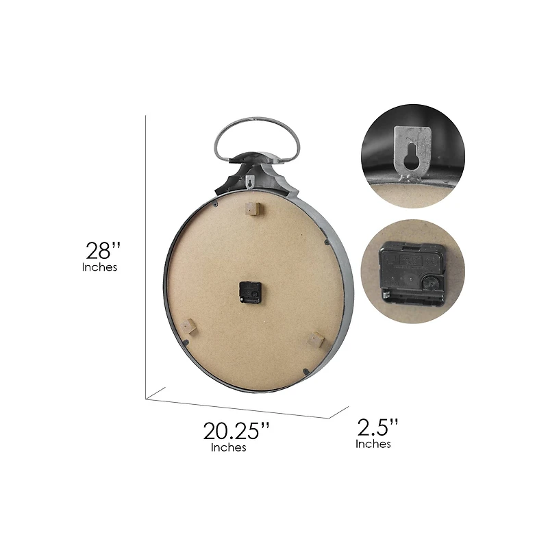 Bond Street West End Antique Pocket Watch Wall Clock 28"