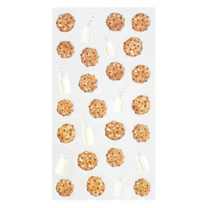 12 Pack: Cookies & Milk Puffy Stickers by Recollections™