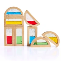 Guidecraft® Shimmering Water Rainbow Blocks, 8 Pieces