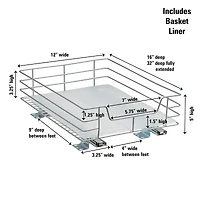 Household Essentials Glidez Lined Cabinet Organizer
