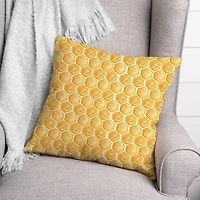 Painted Honeycomb 18" x 18" Throw Pillow
