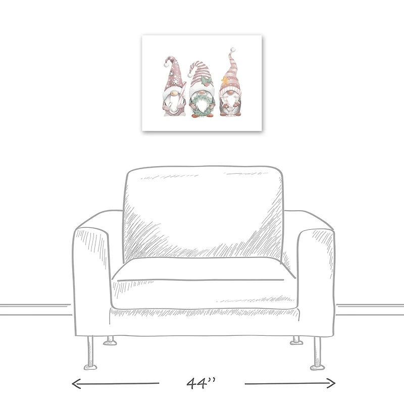Joy Christmas Gnomes Canvas Wall Art