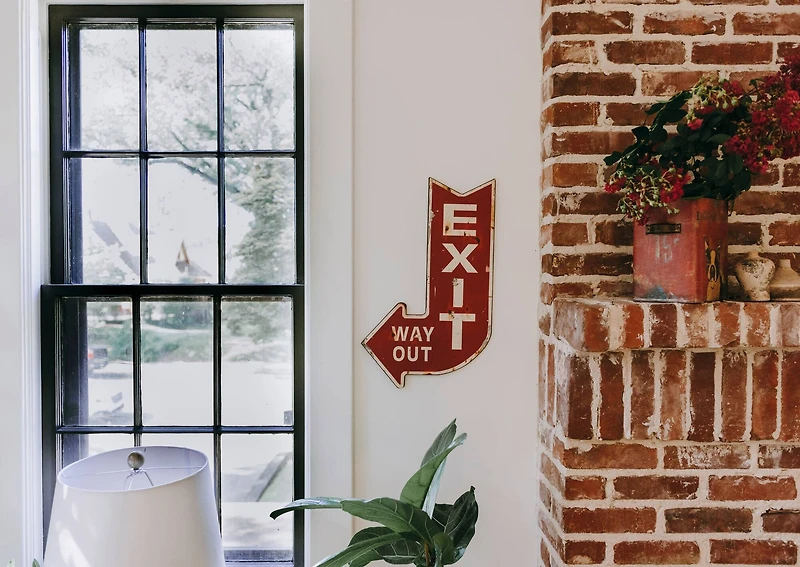 Hello Honey® Metal 'Exit' Sign
