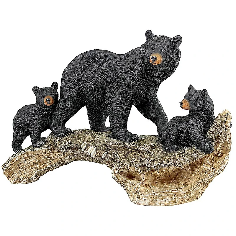 Design Toscano 16" Controlling the Cubs Mother Black Bear Statue