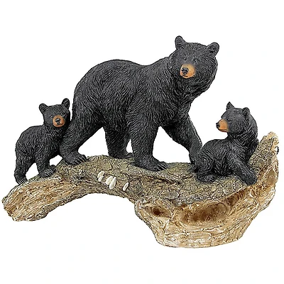 Design Toscano 16" Controlling the Cubs Mother Black Bear Statue