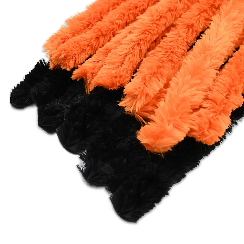 Jumbo Orange & Black Chenille Stems, 24ct. by Creatology™