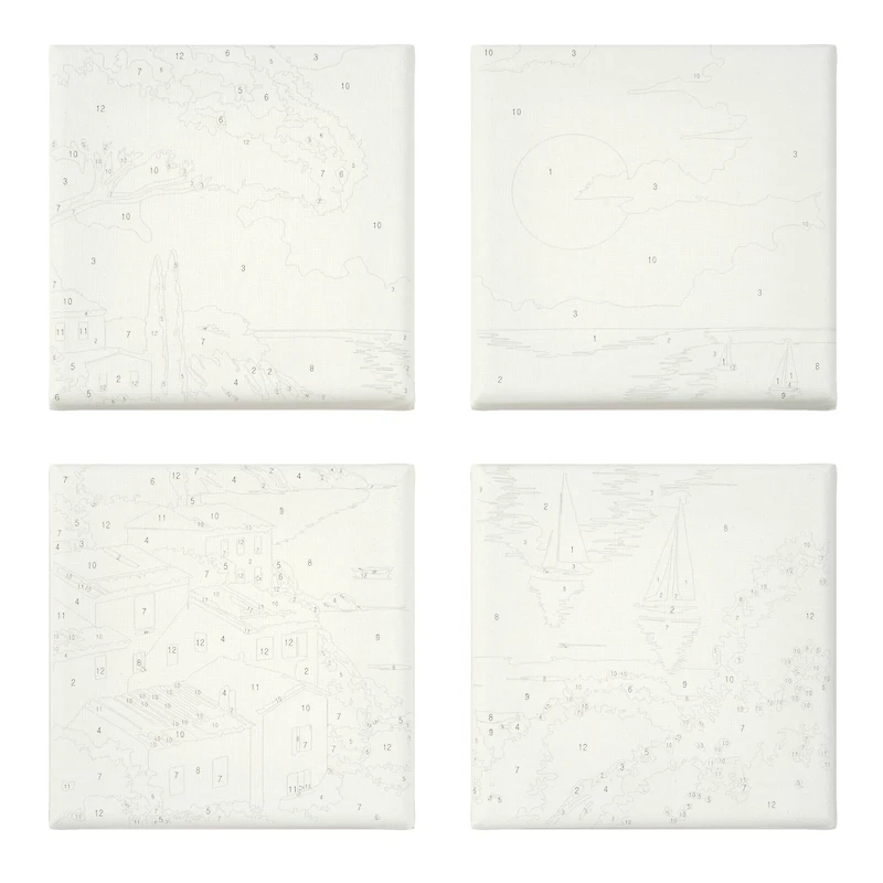 Coastal Sunset Paint-by-Number Gallery Mini Kit by Ashland®