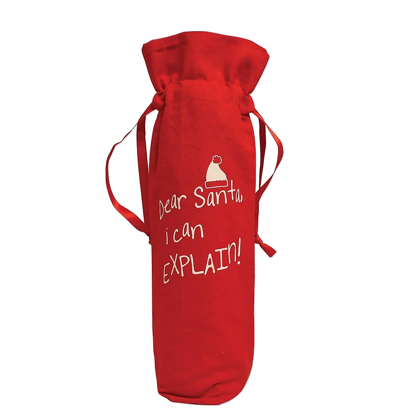 Personality Case™ Red Dear Santa Wine Bag