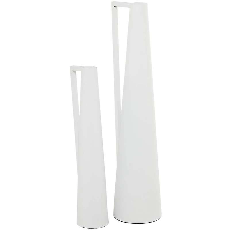 CosmoLiving by Cosmopolitan Metal Slim Vase with Handles Set of 2 22
