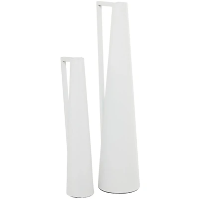 CosmoLiving by Cosmopolitan Metal Slim Vase with Handles Set of 2 22