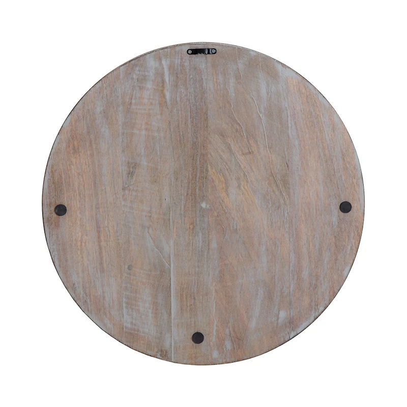 Habitat Robia 20" Distressed Gray Carved Wood Wall Art