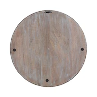 Habitat Robia 20" Distressed Gray Carved Wood Wall Art