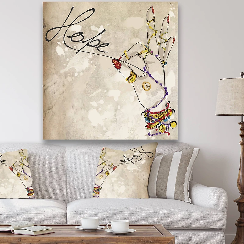 Designart - Gypsy Hippy Hand Hope