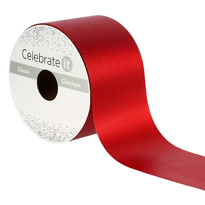 12 Pack: 2.5" x 50yd. Satin Floral Ribbon by Celebrate It