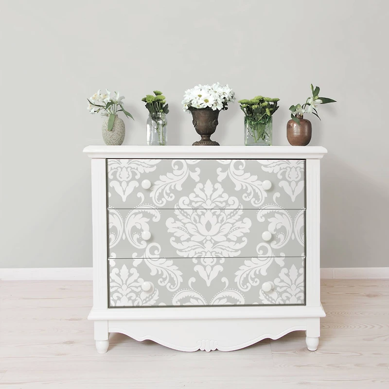 NuWallpaper Ariel Gray Peel & Stick Wallpaper