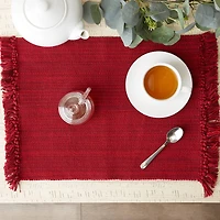 DII® Variegated Redwood Fringe Placemats, 6ct.