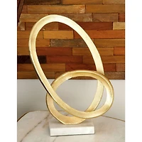 CosmoLiving by Cosmopolitan 17" Gold Aluminum Geometric Sculpture