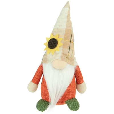 7.5" Standing Sunflower Autumn Harvest Tabletop Gnome Figurine