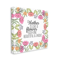 Stupell Industries Mom Beautiful & Unique Canvas Wall Art