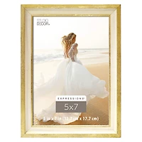 Expressions™ Cream & Gold Leaf Frame by Studio Décor