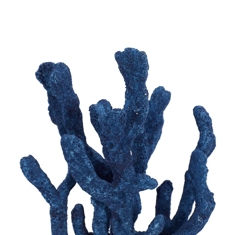 13" Blue Coral Coastal Sculpture