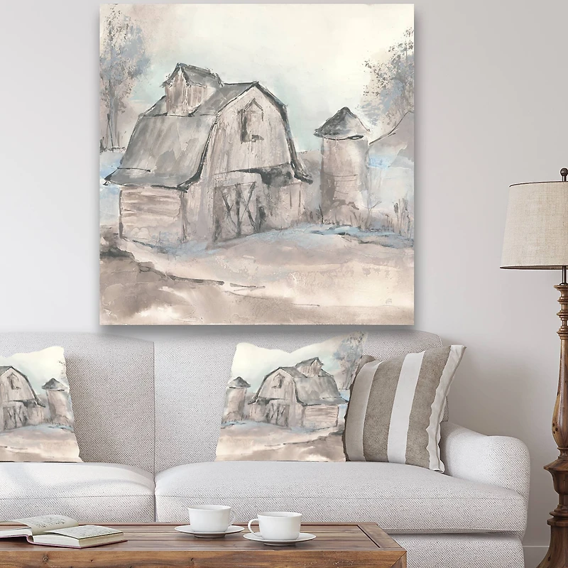Designart - Farmhouse Barn Grey V