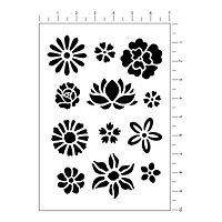 Flower Stencils, 7" x 10" by Craft Smart®