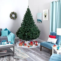 8ft. Pre-Lit Northern Rocky Spruce Artificial Christmas Tree, Clear LED Lights