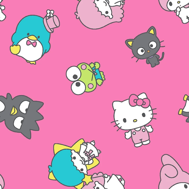 Hello Kitty® & Friends Pink Cotton Fabric
