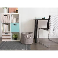 Medium Gray Polyester Variegated Round Bin