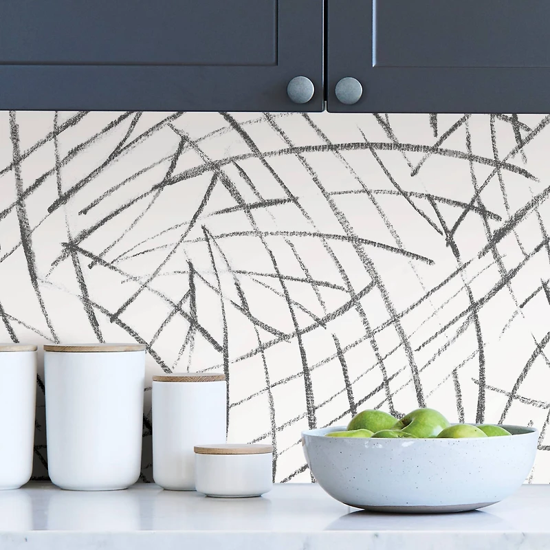 NuWallpaper Black Imprint Peel & Stick Wallpaper