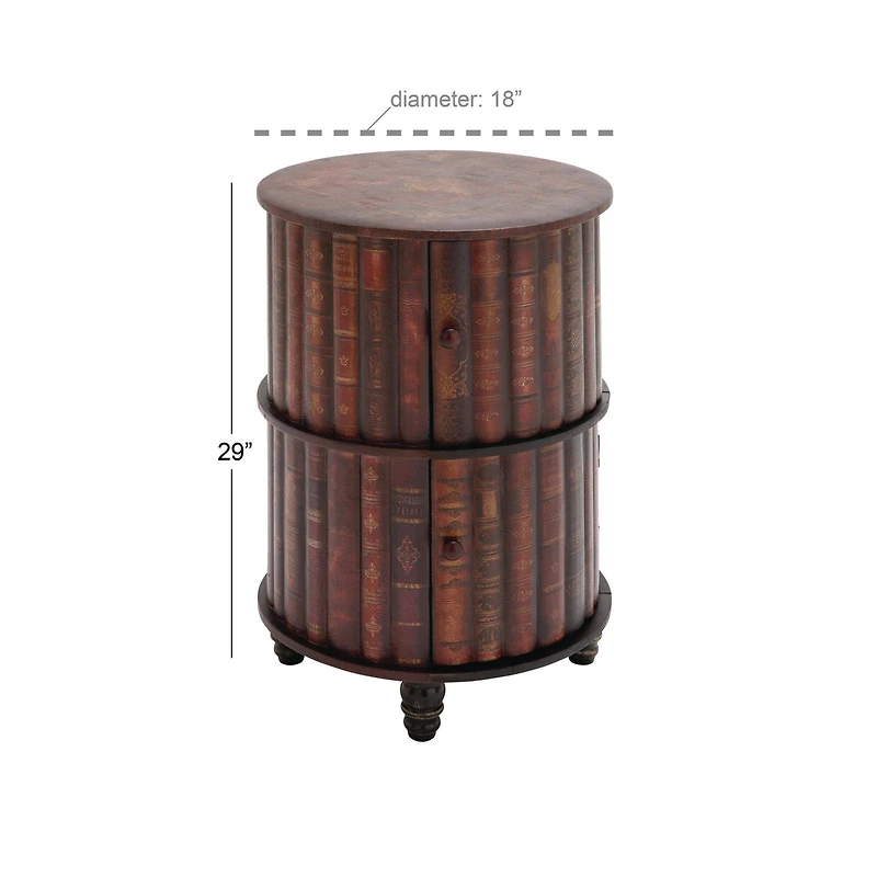 Maroon Wood Traditional Cabinet, 29" x 18" x 18"