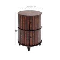 Maroon Wood Traditional Cabinet, 29" x 18" x 18"