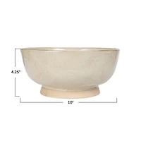 Hello Honey® 10" Cream Speckled Glaze Stoneware Bowl