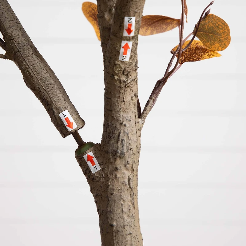 8ft. Potted Artificial Autumn Eucalyptus Tree