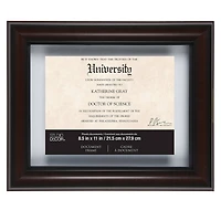 11" x 14" Mahogany & Black Document Float Frame by Studio Décor®