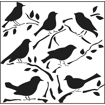 The Crafter's Workshop Birds Stencil