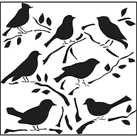 The Crafter's Workshop Birds Stencil