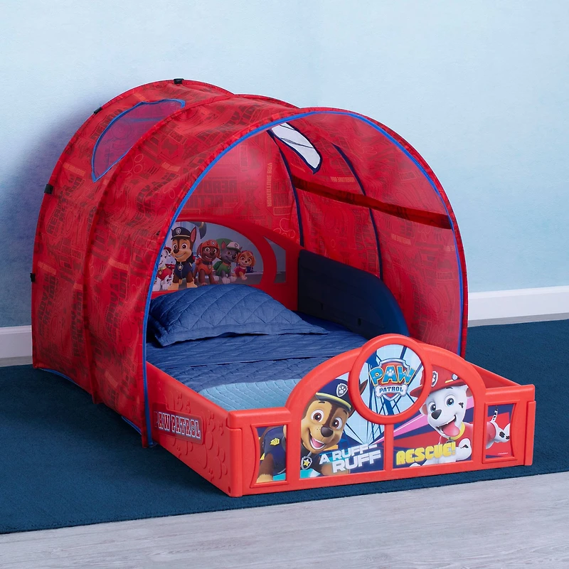 Delta Children Nick Jr. PAW Patrol Sleep & Play Toddler Bed with Tent
