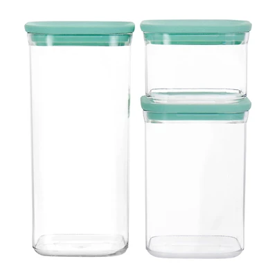 Martha Stewart Mint Green Plastic Stackable Container Set