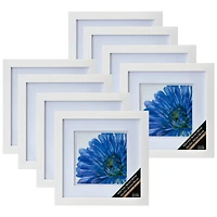 8 Pack: White Square Gallery Wall Frame with Double Mat by Studio Décor®